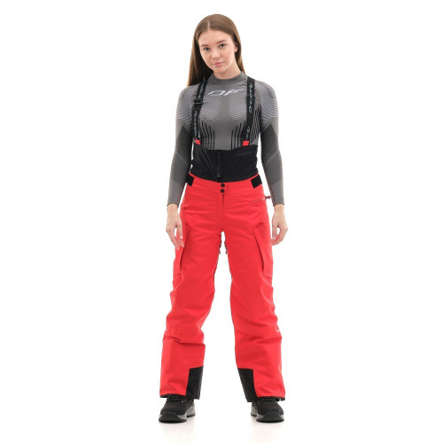 Брюки горнолыжные Dragonfly Gravity Premium Woman Red Fluo в Липецке