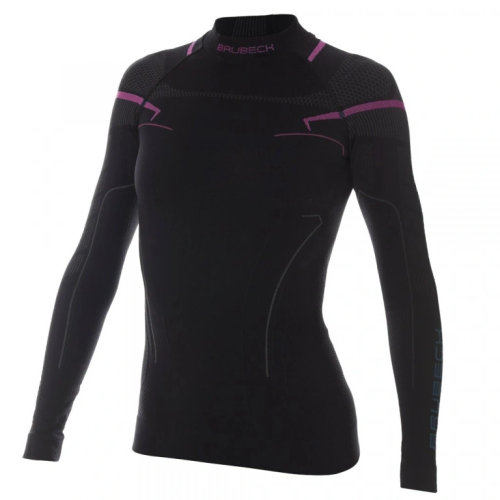 Футболка Brubeck Thermo Nilit Heat черный/розовый женская в Липецке