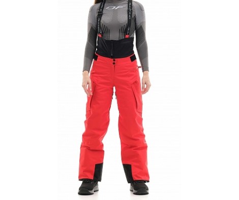 Штаны горнолыжные утепленные Dragonfly Gravity Premium Woman Red Fluo в Липецке