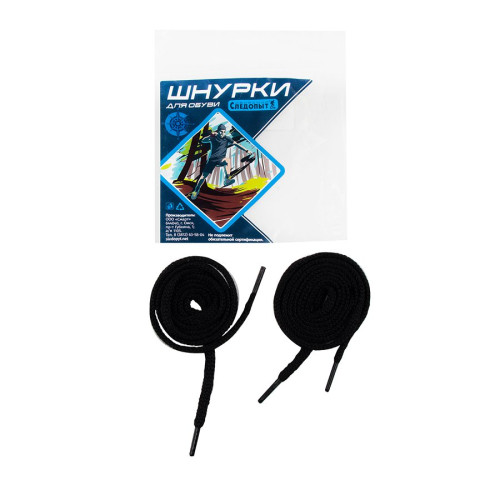 Купить шнурки следопыт вязаные,диам.4мм.,дл.90см черные в Липецке