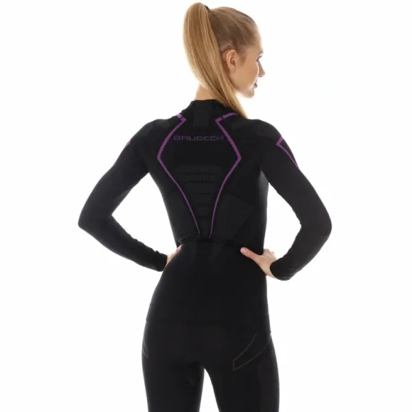Футболка Brubeck Thermo Nilit Heat черный/розовый женская в Липецке