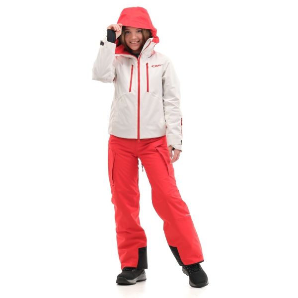 Куртка горнолыжная Dragonfly утепленная Gravity Premium Woman Gray-Red в Липецке